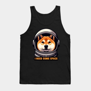 I Need Some Space meme Shiba Inu Dog Astronaut Tank Top